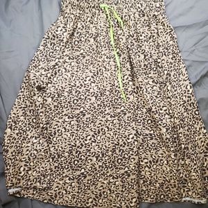 Wild Fable Leopard Print Swishy Midi Skirt size L